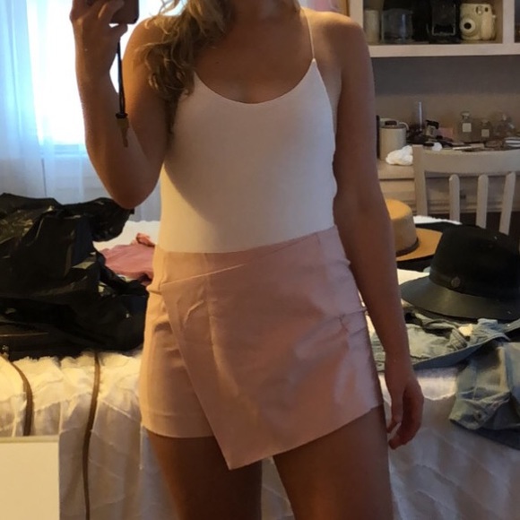 Express Pants - Express Asymmetrical Light Pink Skort